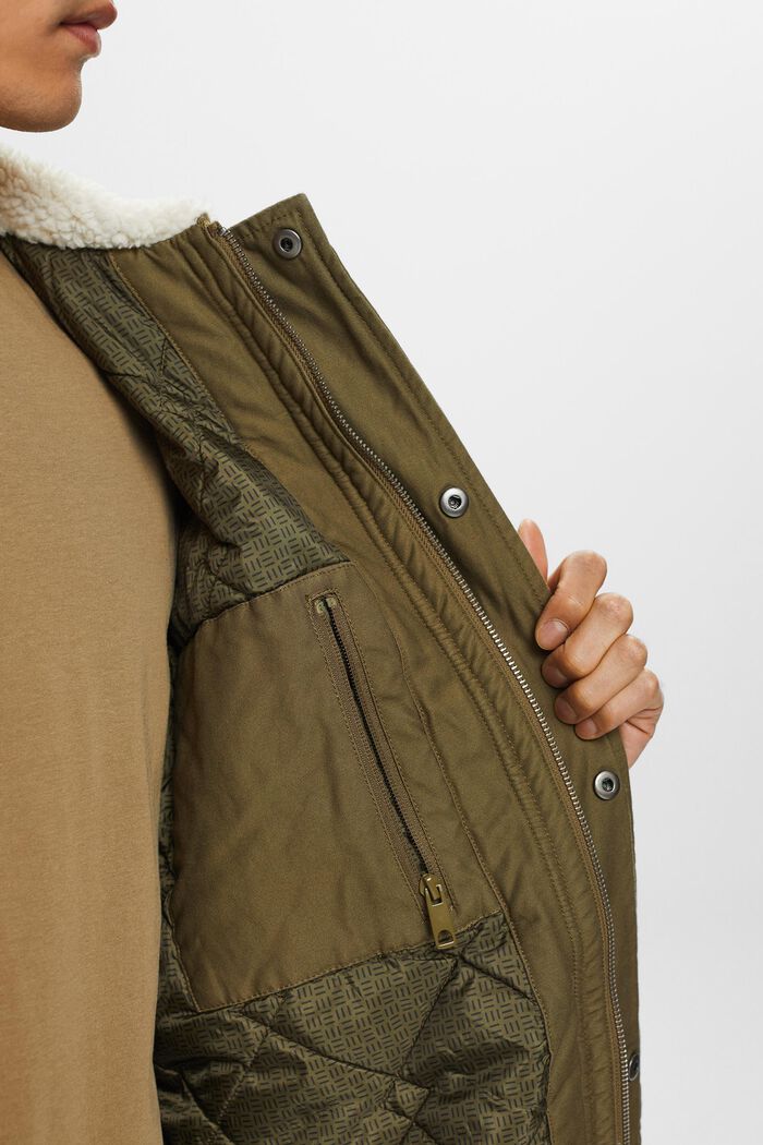 Wattierte Bomberjacke aus Fleece