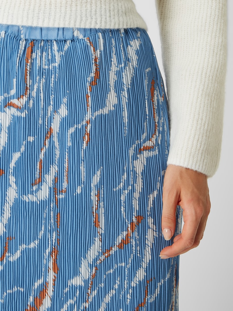 Midirock in Crinkle-Optik Modell 'Rikka Mia' in ozean blau