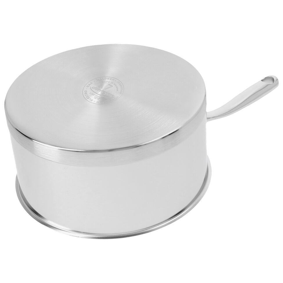 Stieltopf ohne Deckel 20 cm, 18/10 Edelstahl, Silber