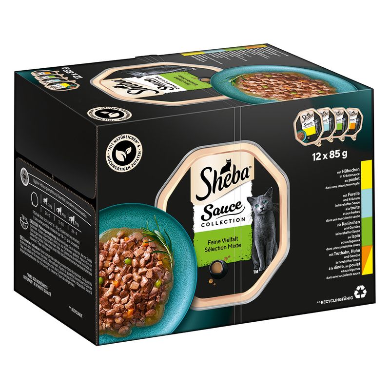 Sparpaket Sheba Varietäten Schälchen 48 x 85 g