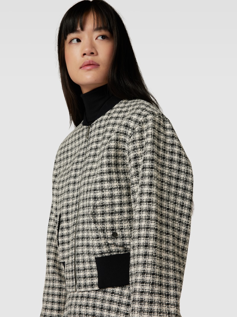 Blouson mit Allover-Muster Modell 'Arolara' in schwarz