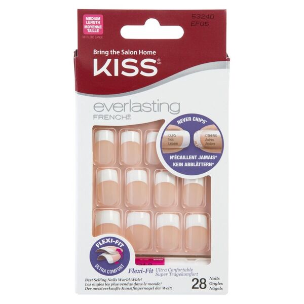 Kiss Everlast Medium Artificial Nails 28 pieces