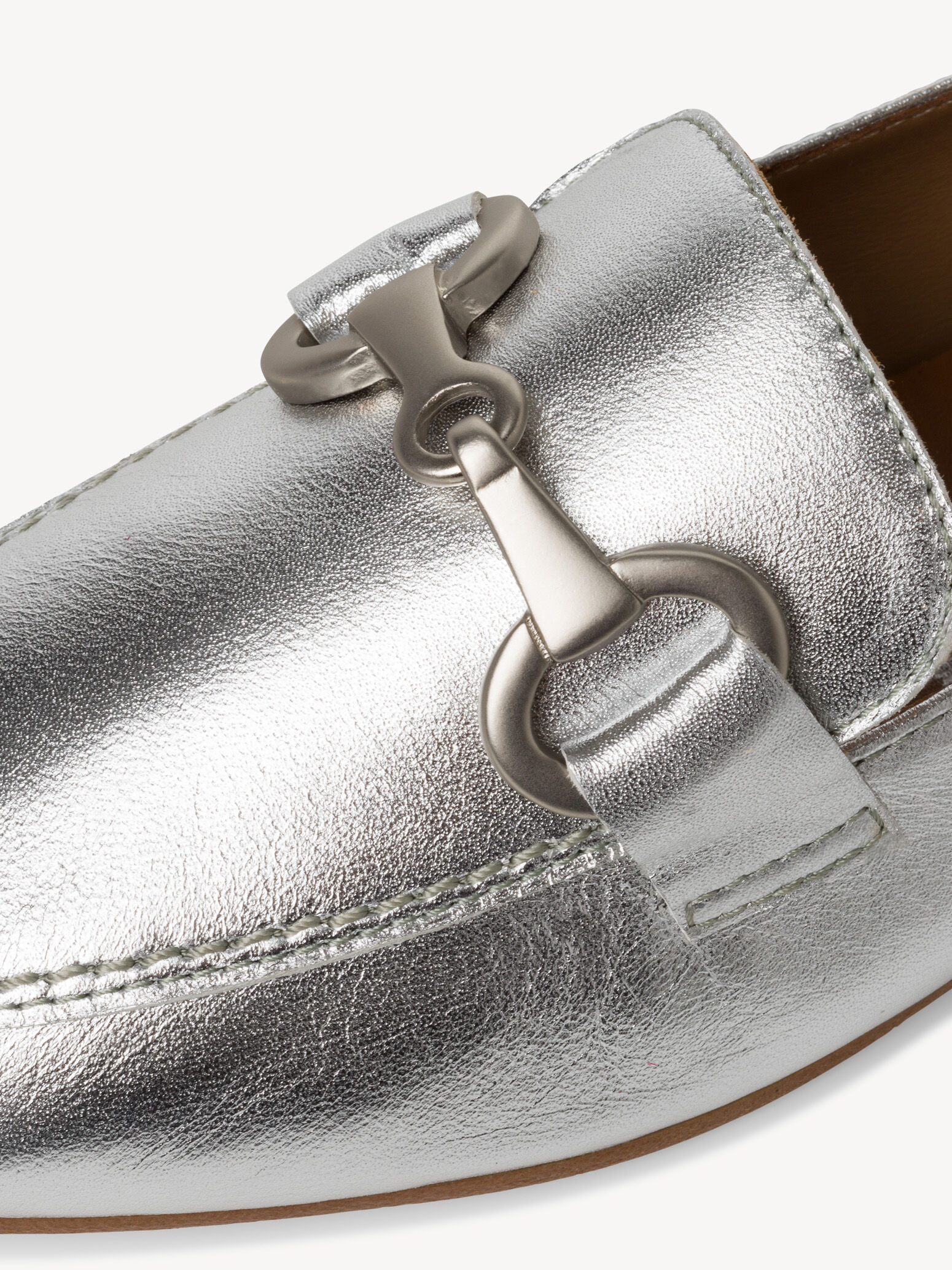 Slipper en cuir - métallique