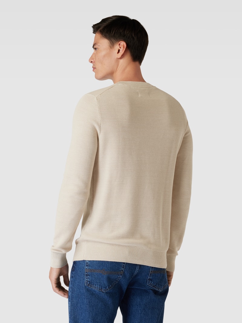 Strickpullover in melierter Optik in hellgrau meliert