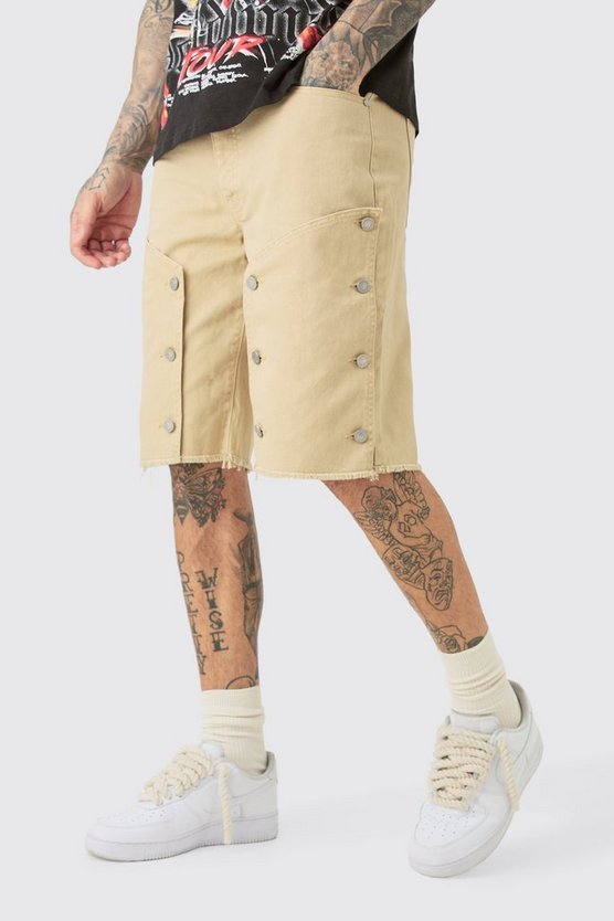 Tall lockere Twill Cargo-Shorts