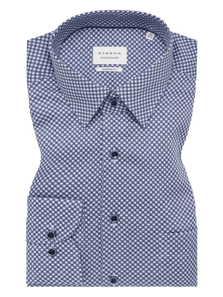 Eterna Hemd MODERN FIT in blau günstig kaufen