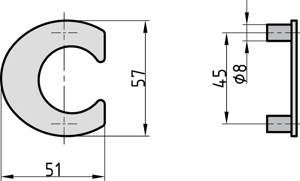 Basi HN 150 Hausnummer c