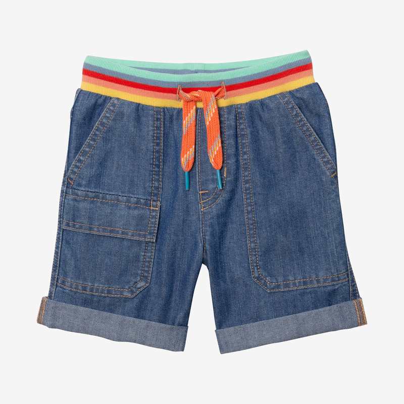 Bermuda bébé garçon jean rayures bleu Catimini
