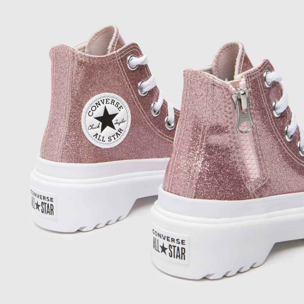 Converse roséguldfärgade all star lugged lift flickor juniorsneakers