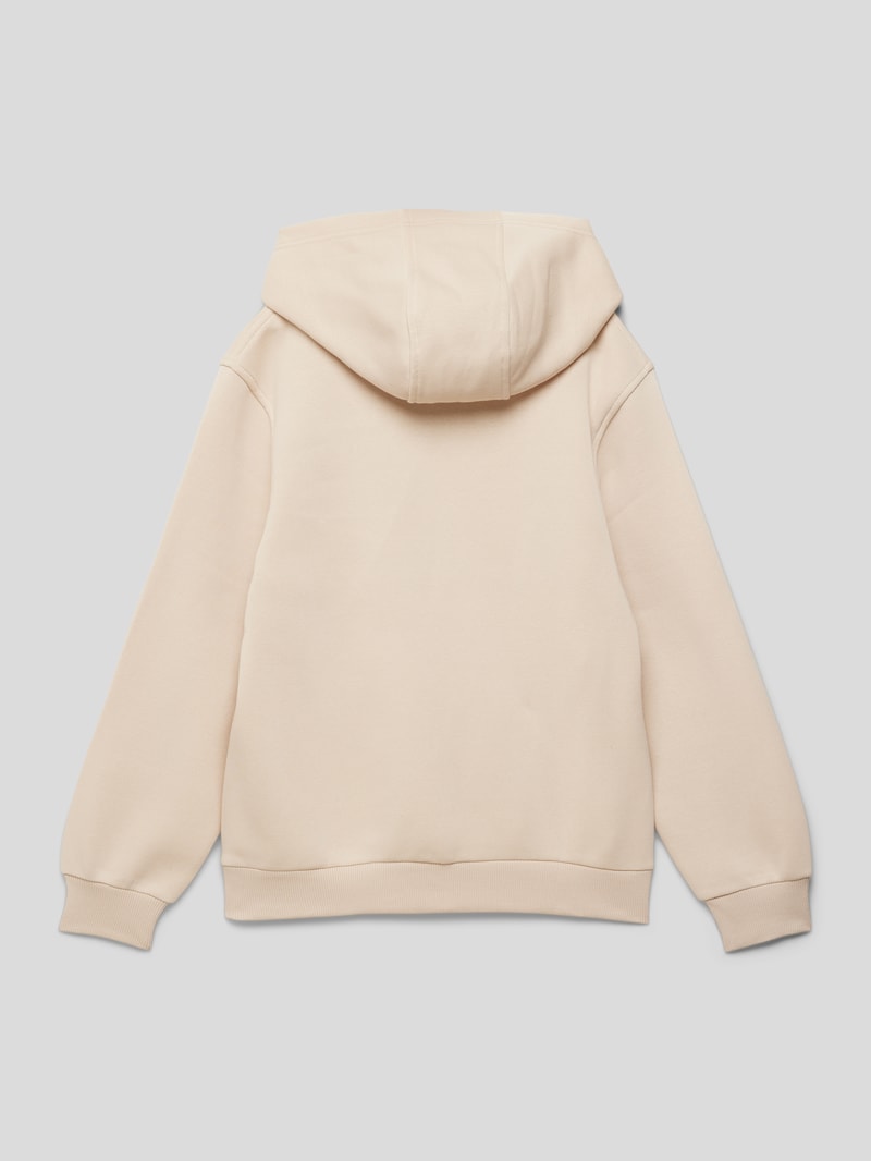 Hoodie mit Label-Stitching in beige