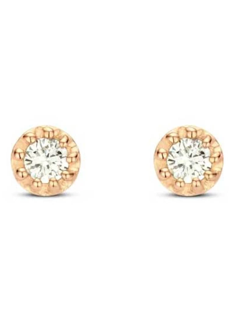 Diamond Point  Roségouden oorsieraden 0.06 ct diamant Joy