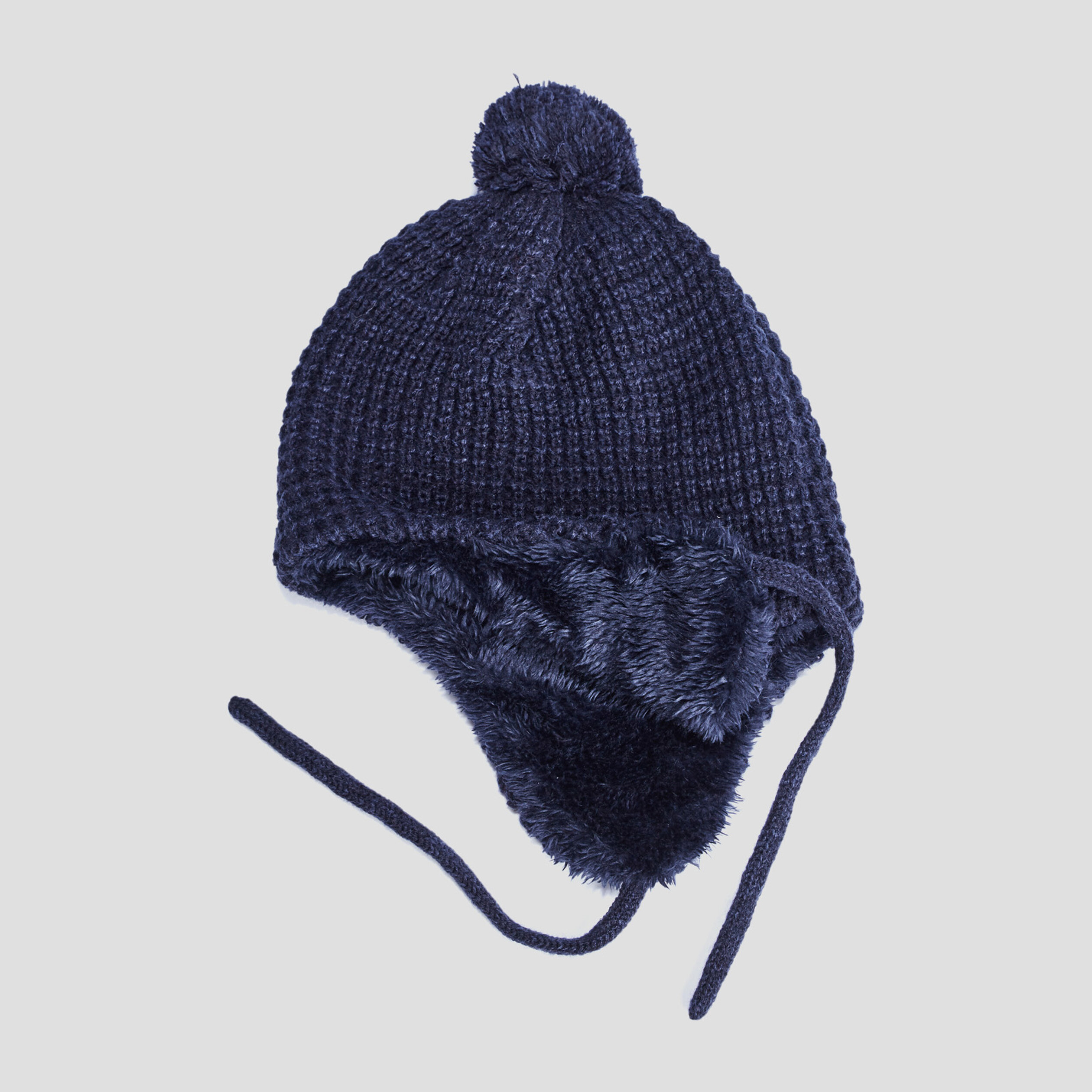 Bonnet péruvien tricoté bleu marine bébé garçon | La Halle