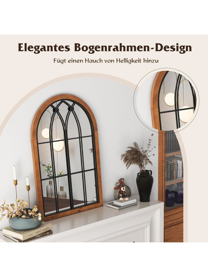 COSTWAY Wandspiegel 60x90cm in Beige günstig kaufen onesize