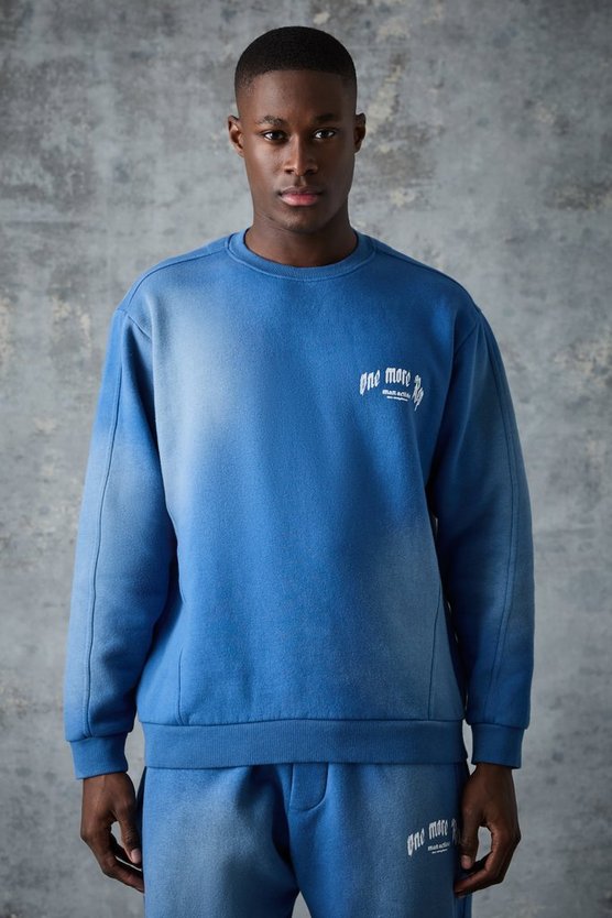 Man Active Sweatshirt mit Vintage-Waschung