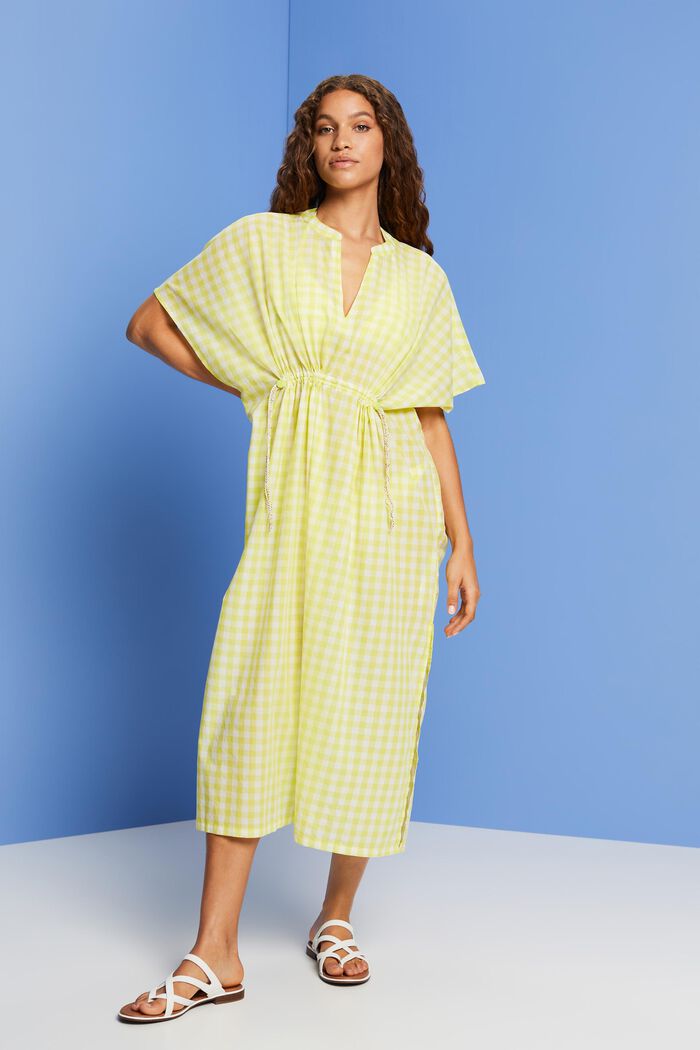 Kaftan-Strandkleid, 100 % Baumwolle