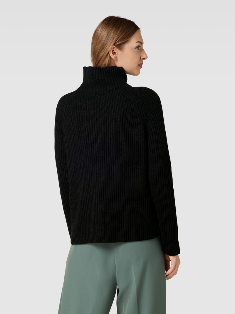 Strickpullover mit Stehkragen Modell 'ARWEN' in schwarz