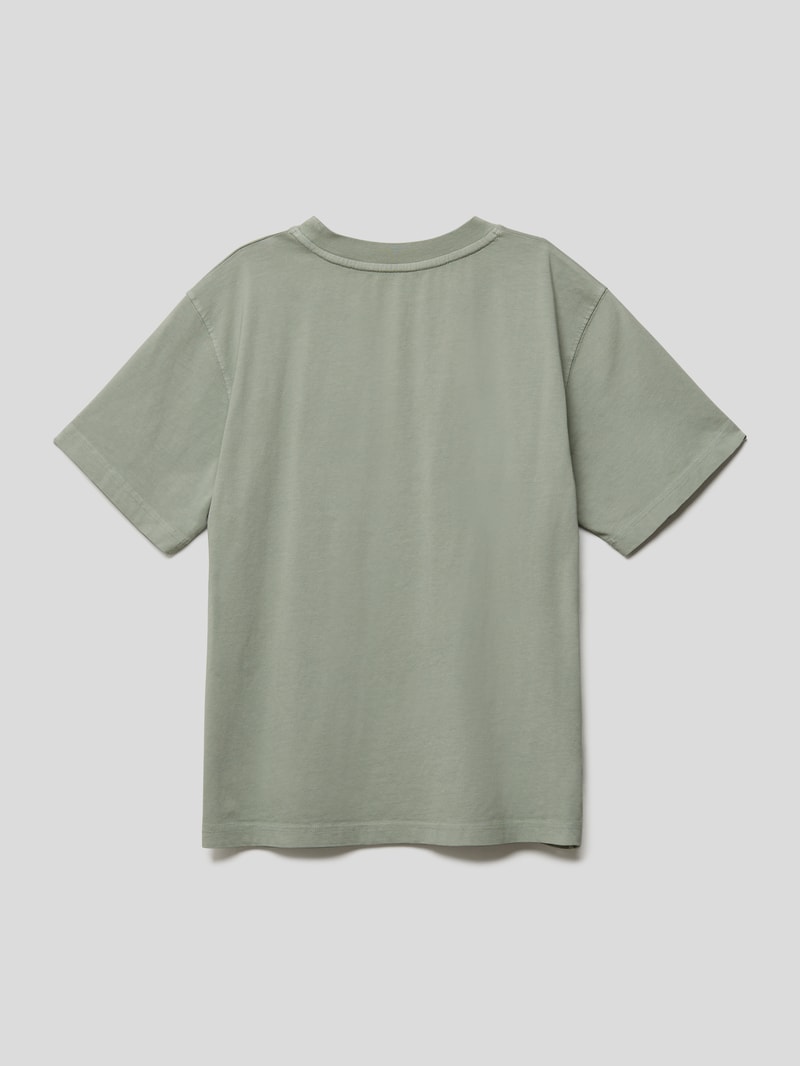 T-Shirt mit Stitching in mint