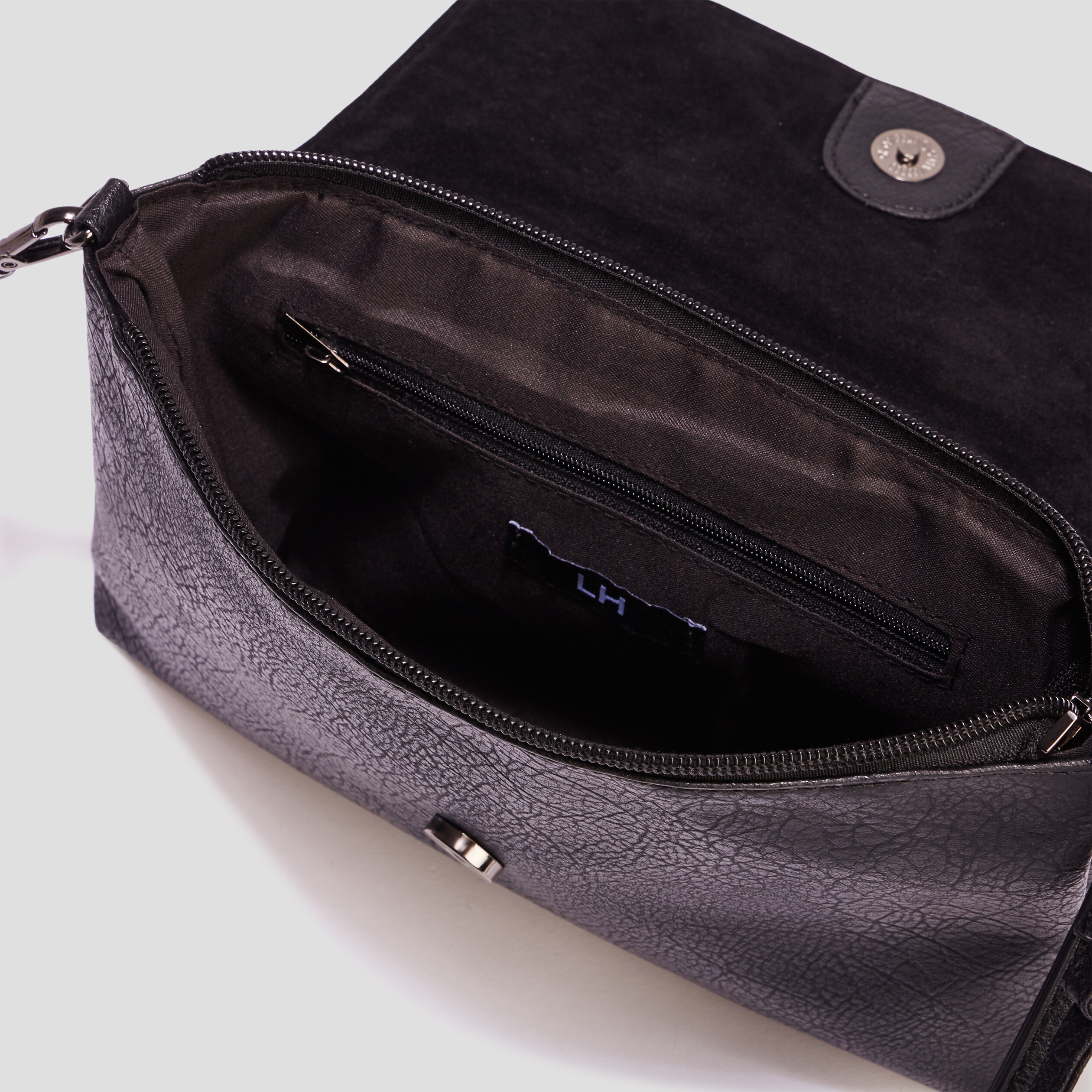 Sac bandoulière à clous noir femme | La Halle