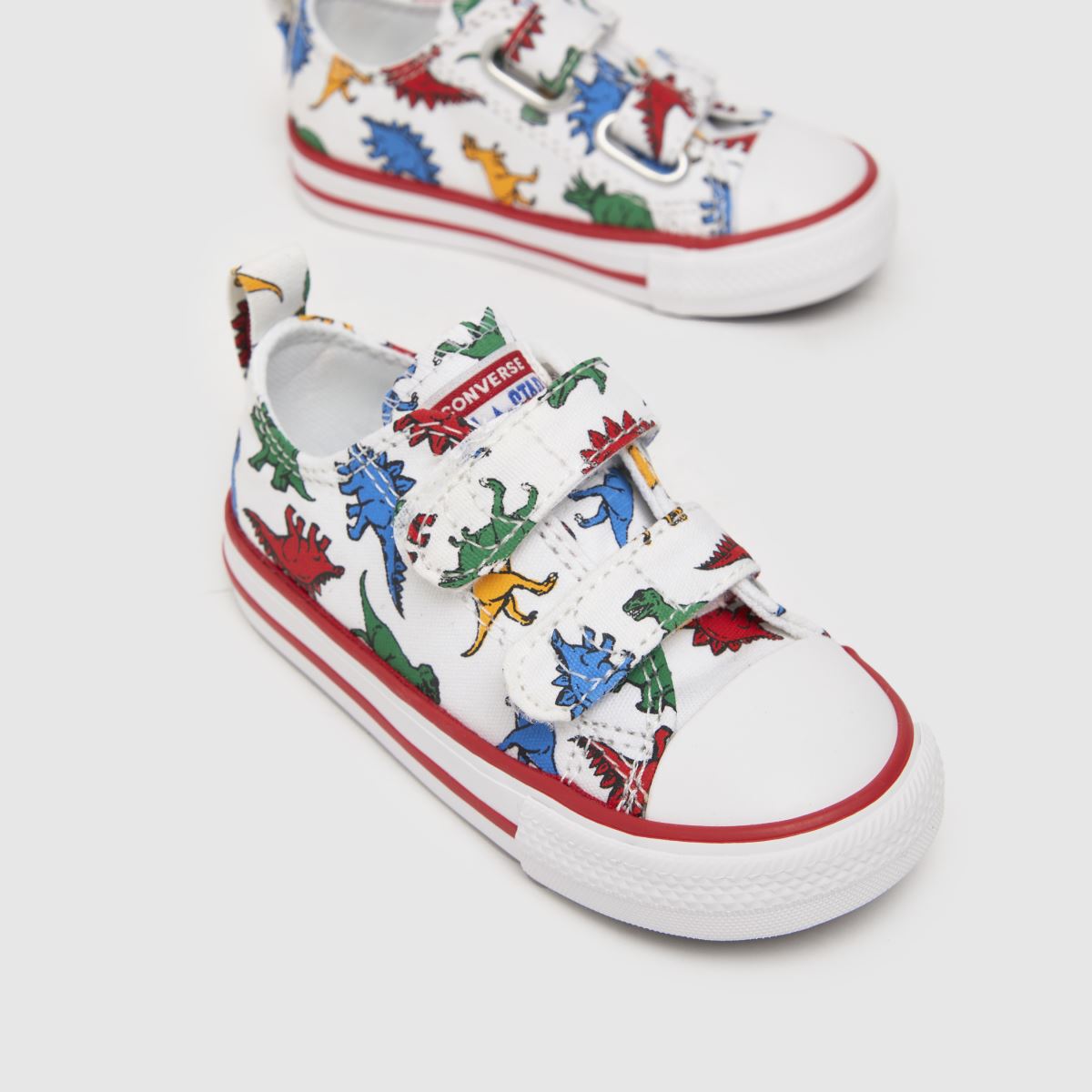 Converse beli in rdeči superge All Star Lo 2v za malčke
