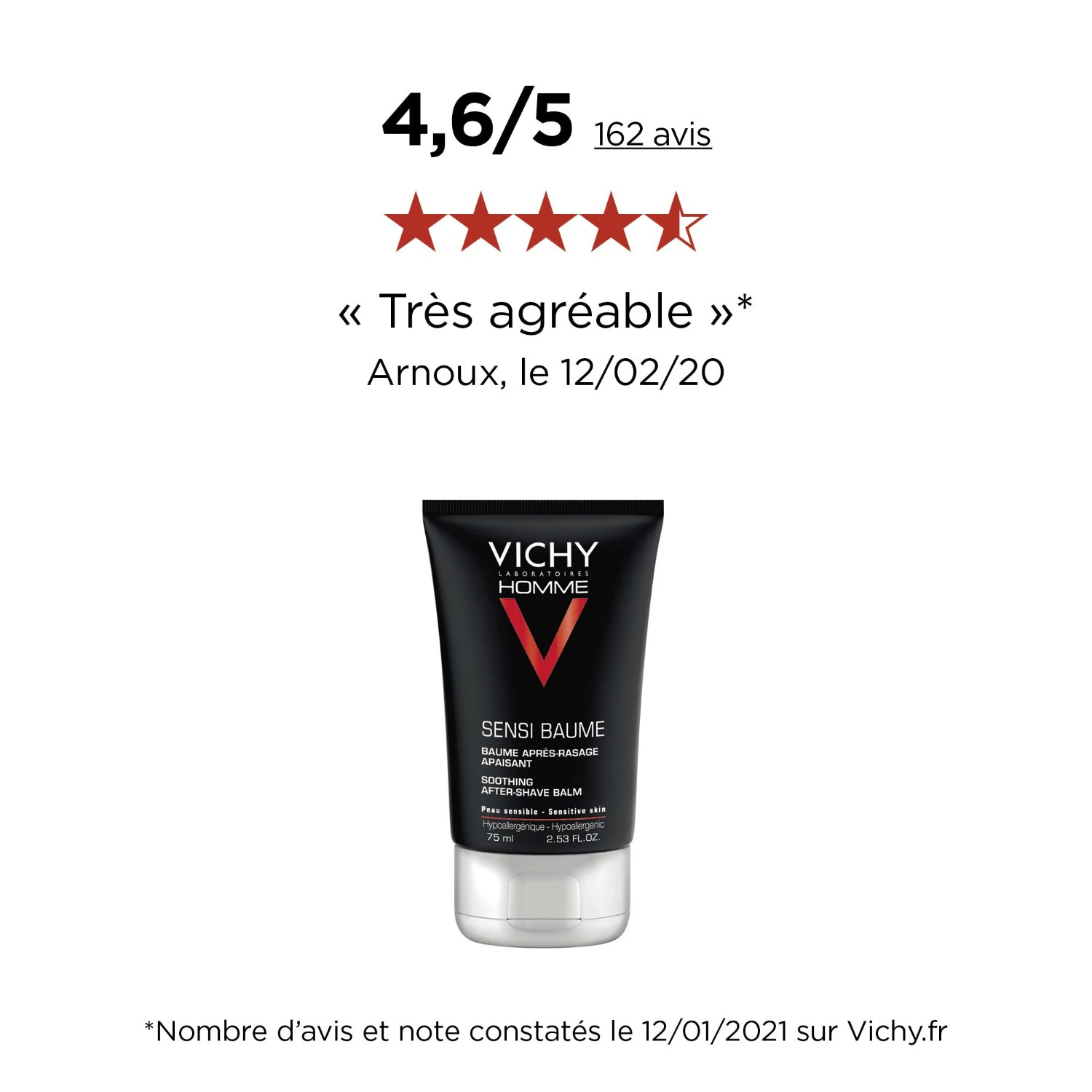 Vichy Sensi pomirjujoč balzam po britju