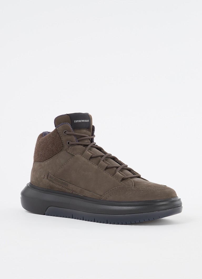 Emporio Armani Sneaker in nubuck with logo