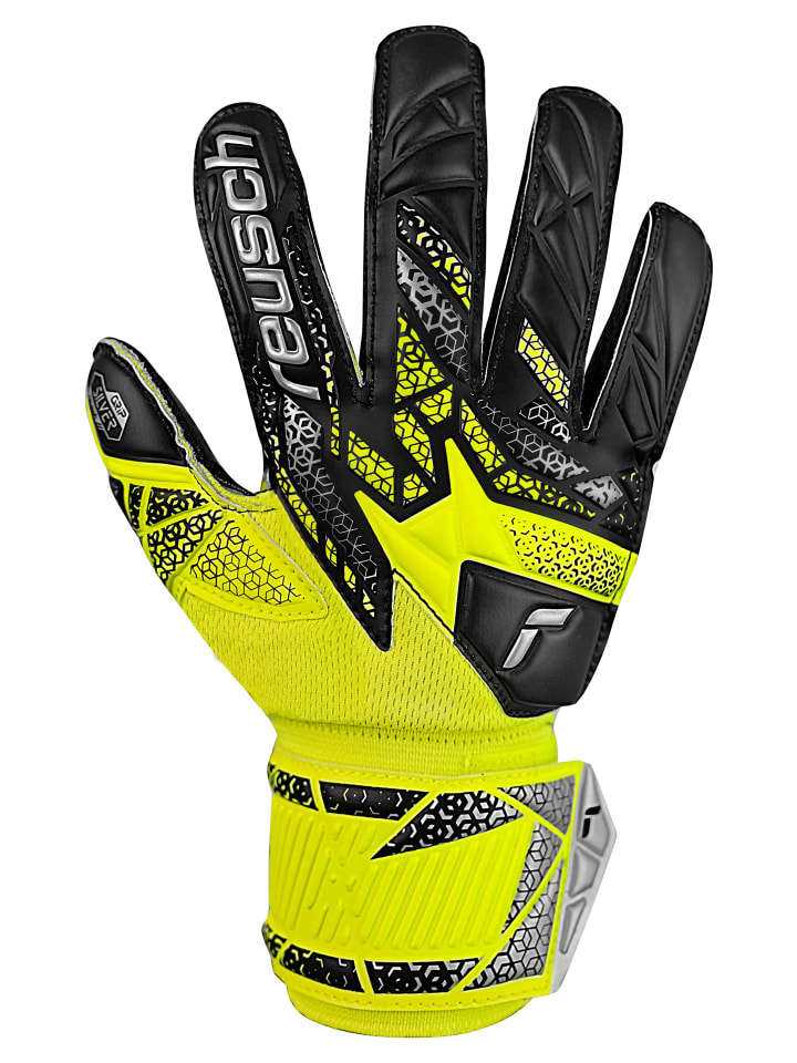 Reusch Torwarthandschuhe Attrakt Silver Junior in 2025 safe yell/silver/black günstig kaufen
