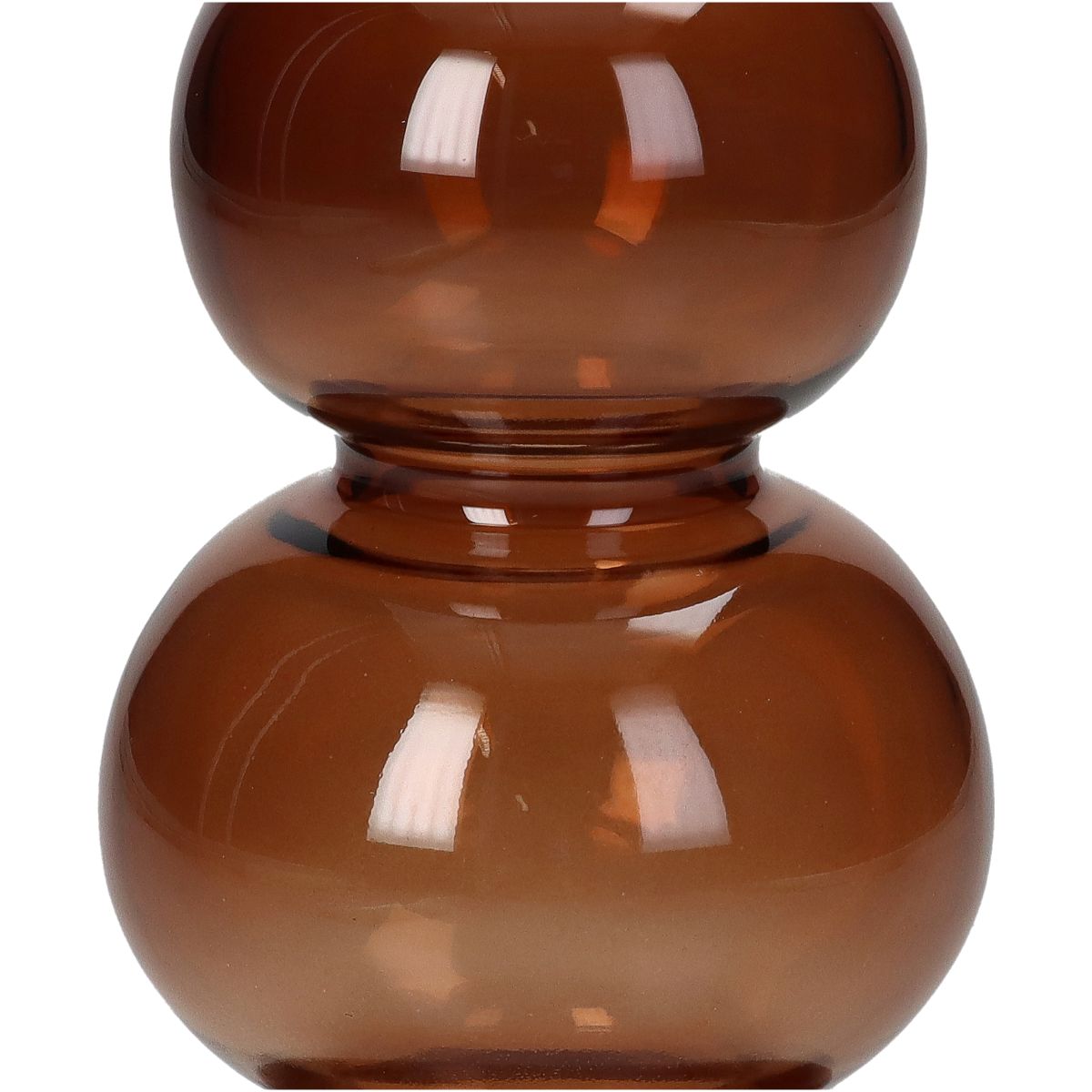Trendhopper Kerzenständer Bobble Glas Braun 16 cm