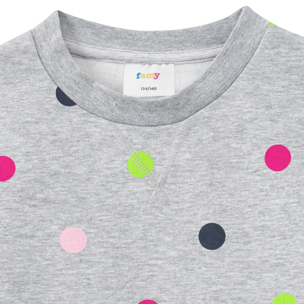 Mädchen Sweatshirt mit bunten Pünktchen