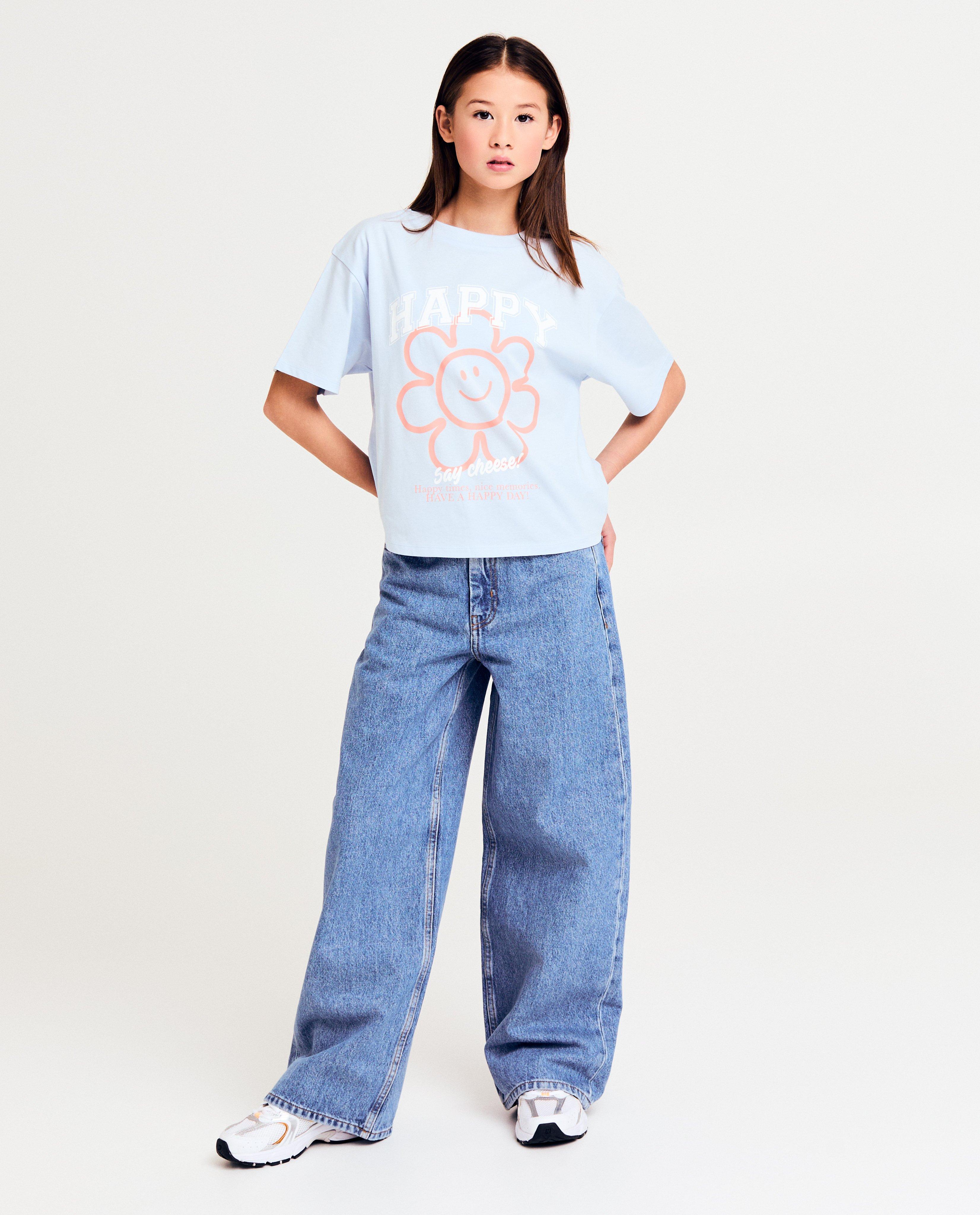 Tricou Besties cu imprimeu albastru deschis
