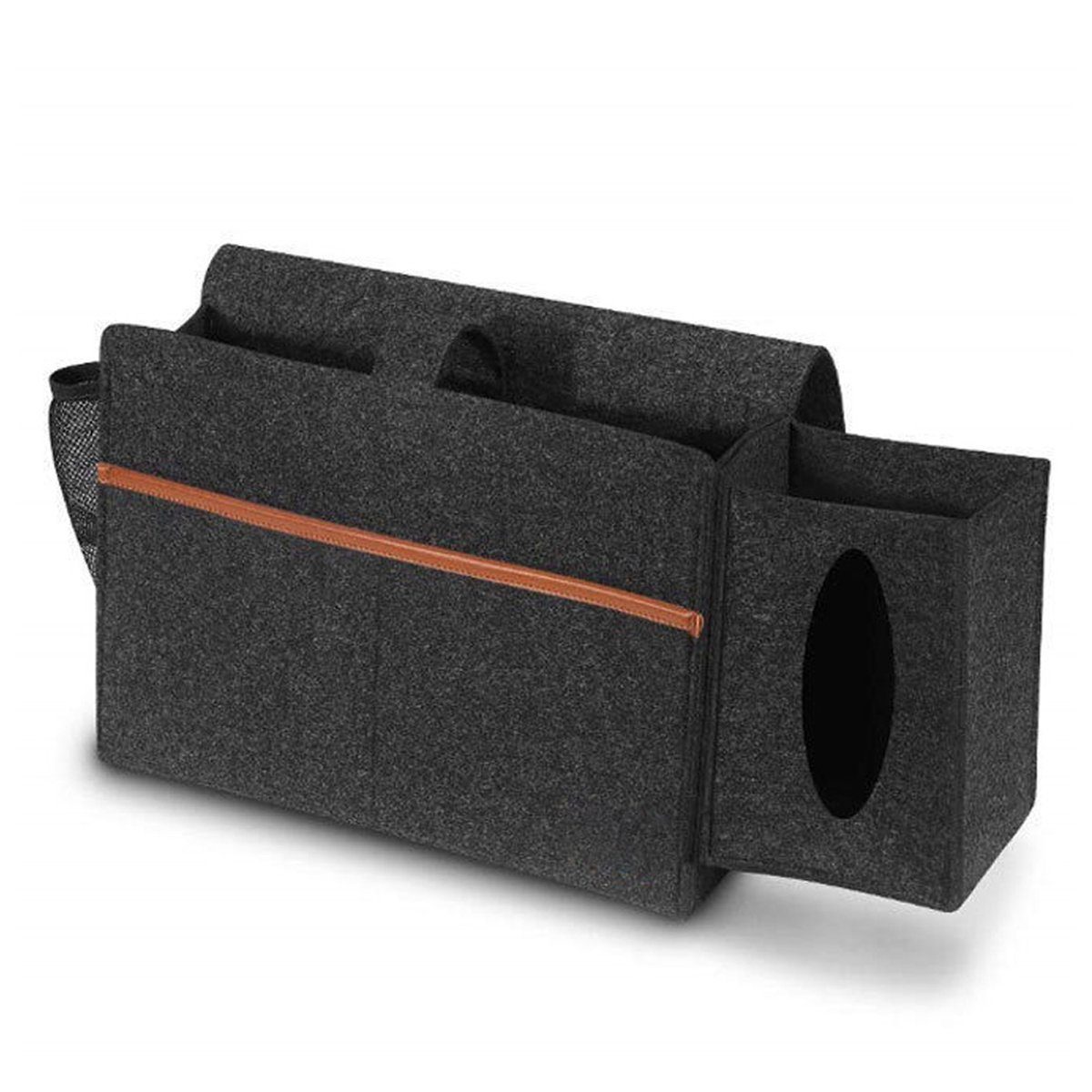 ZmdecQna Betttasche Filz Betttasche Anti-Rutsch Sofa für Buch, Handy, Fernbedienung