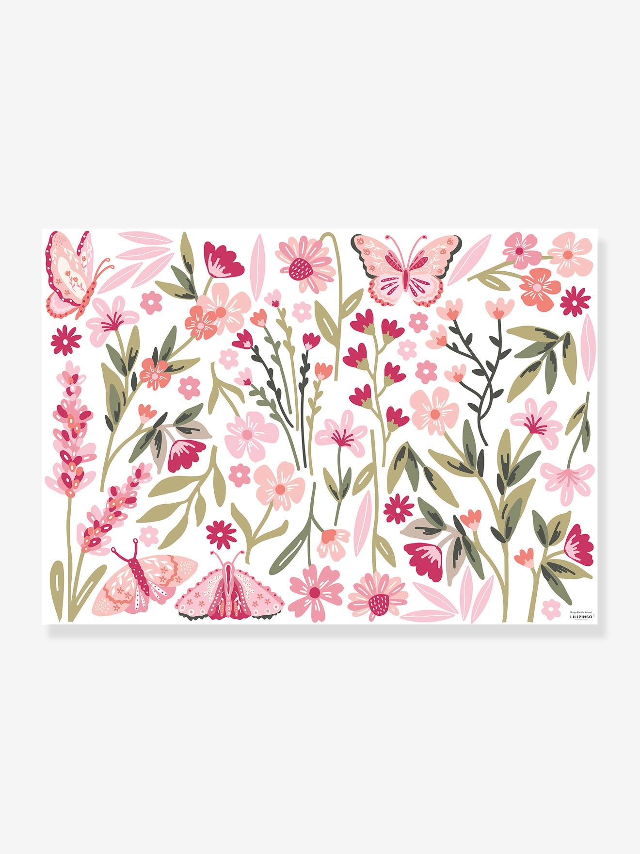 Stickers Jardin fleuri Magenta LILIPINSO rose