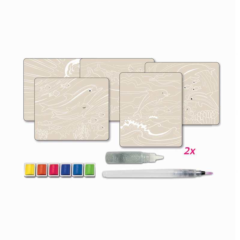 10 tableaux aquarelles dauphins Artissimo
