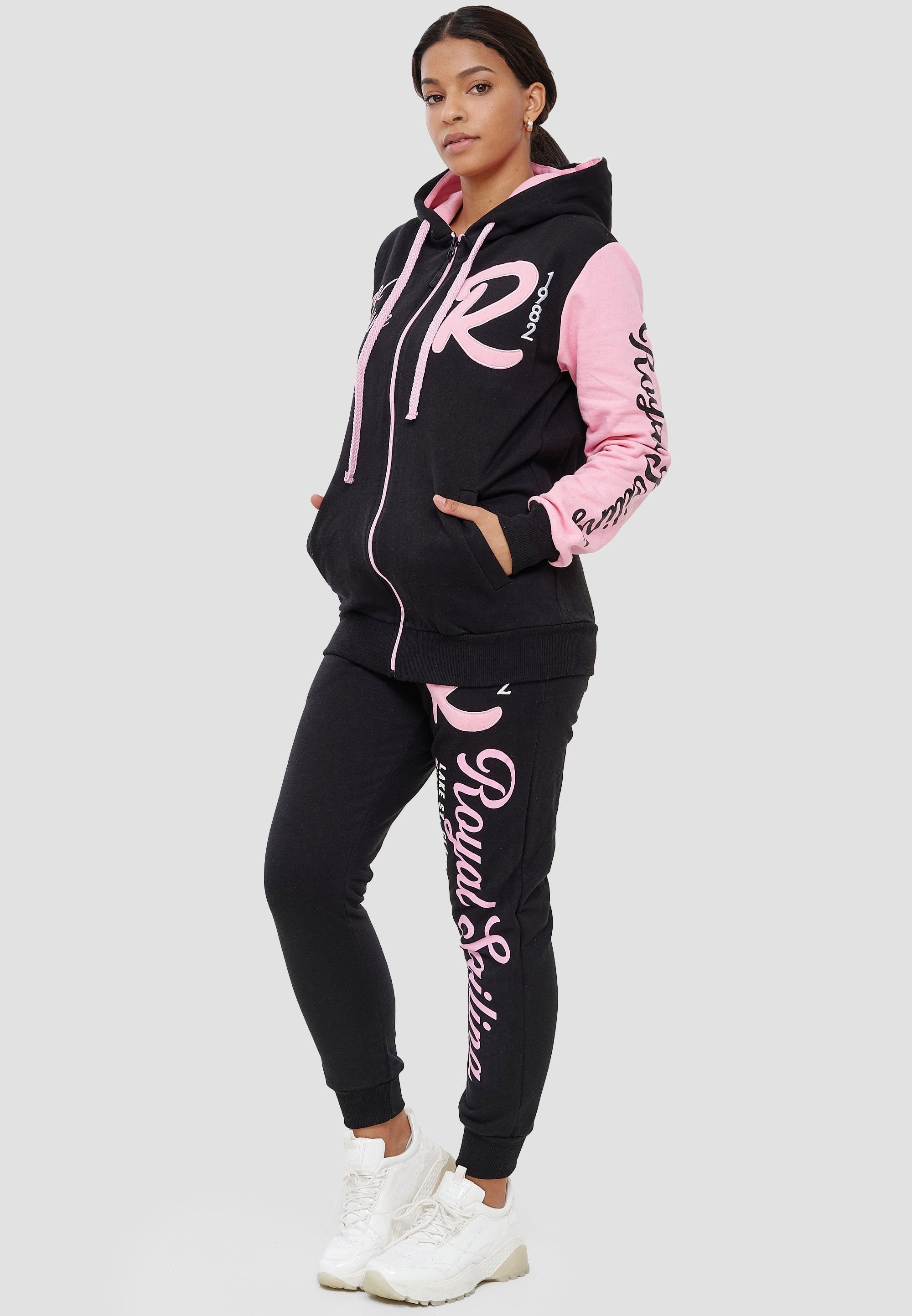 John Kayna Jogginganzug Damen Jogginganzug Trainingsanzug Frauen Sportanzug Streetwear Hoodie (Sportanzug Jogger Trainingsanzug, 2-tlg), Fitness Freizeit Casual