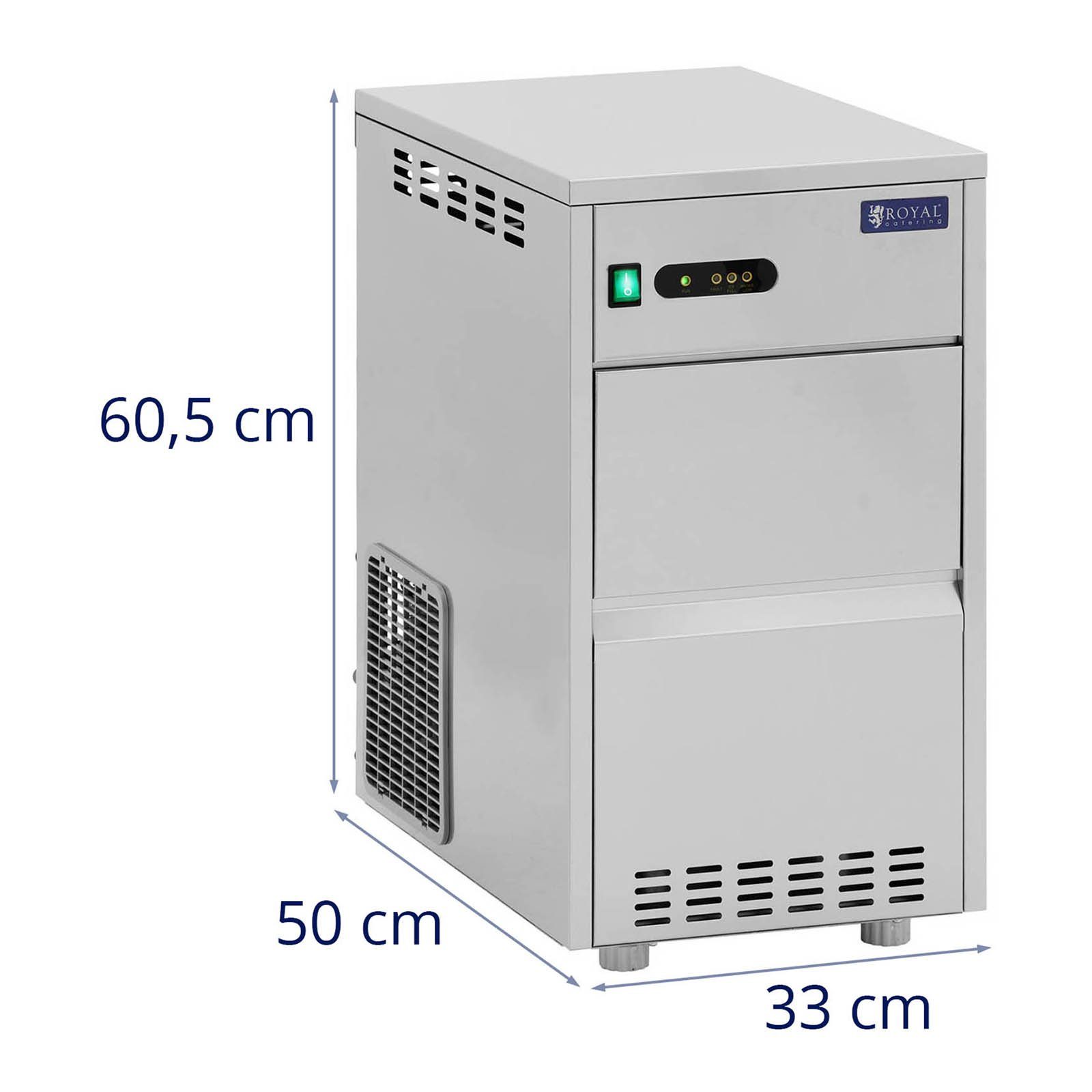 Royal Catering Eiswürfelmaschine Scherbeneismaschine 25 kg/ 24 h Flockeneismaschine Scherbeneisbereiter