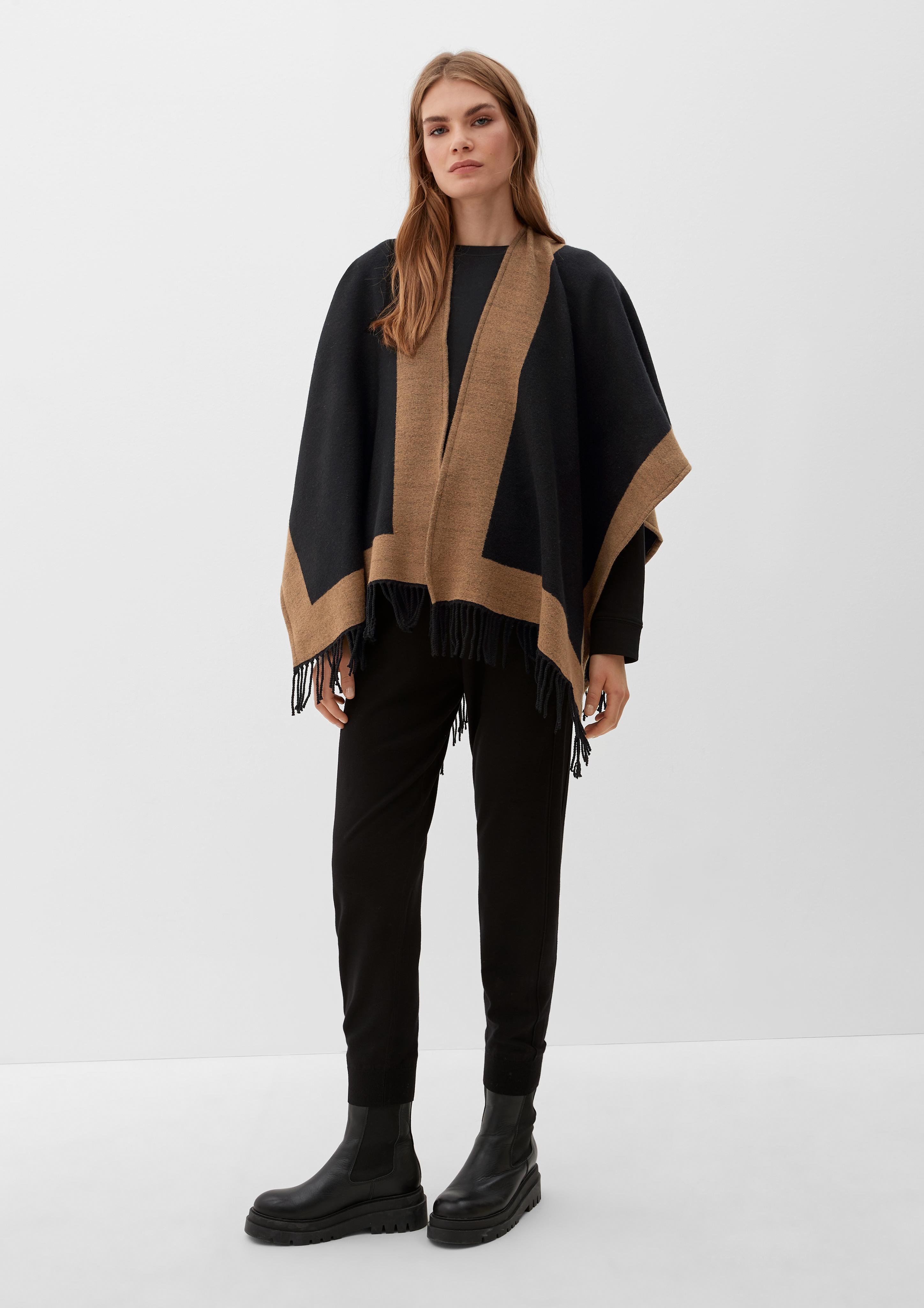 Poncho aus Viskosemix  2122268-9999
