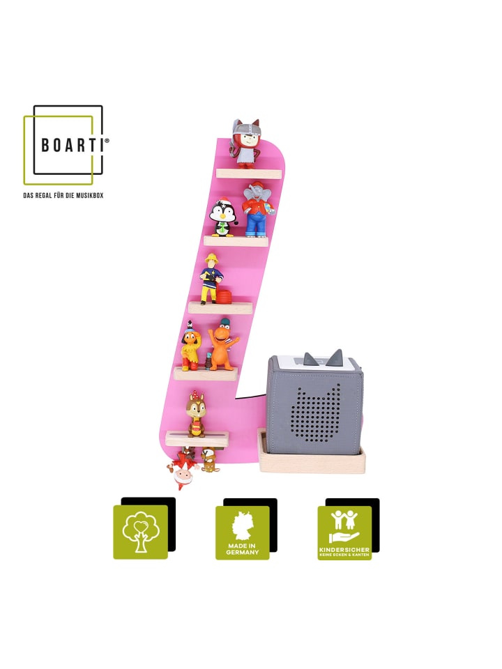 BOARTI Holz Regal Buchstabe L für Toniebox Tonies Figuren in Pink günstig kaufen onesize