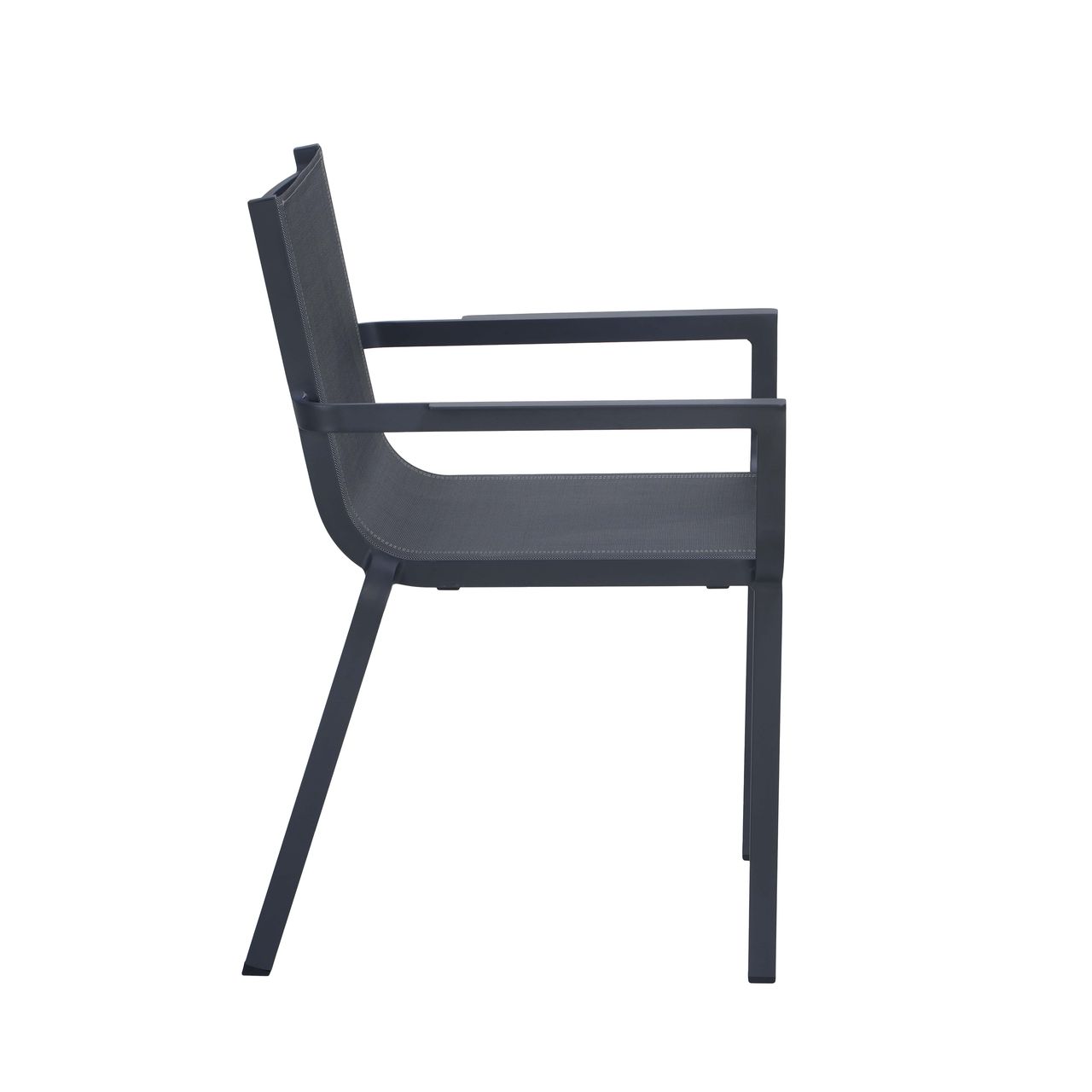 Happy Home ausziehbare Esstisch-Set Diningset 9 tlg. aus Aluminium dunkelgrau