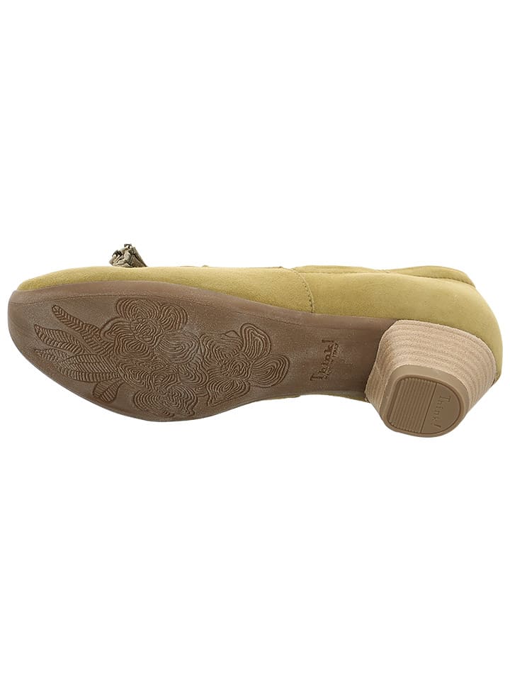 Think! Leder-Pumps in Khaki günstig kaufen