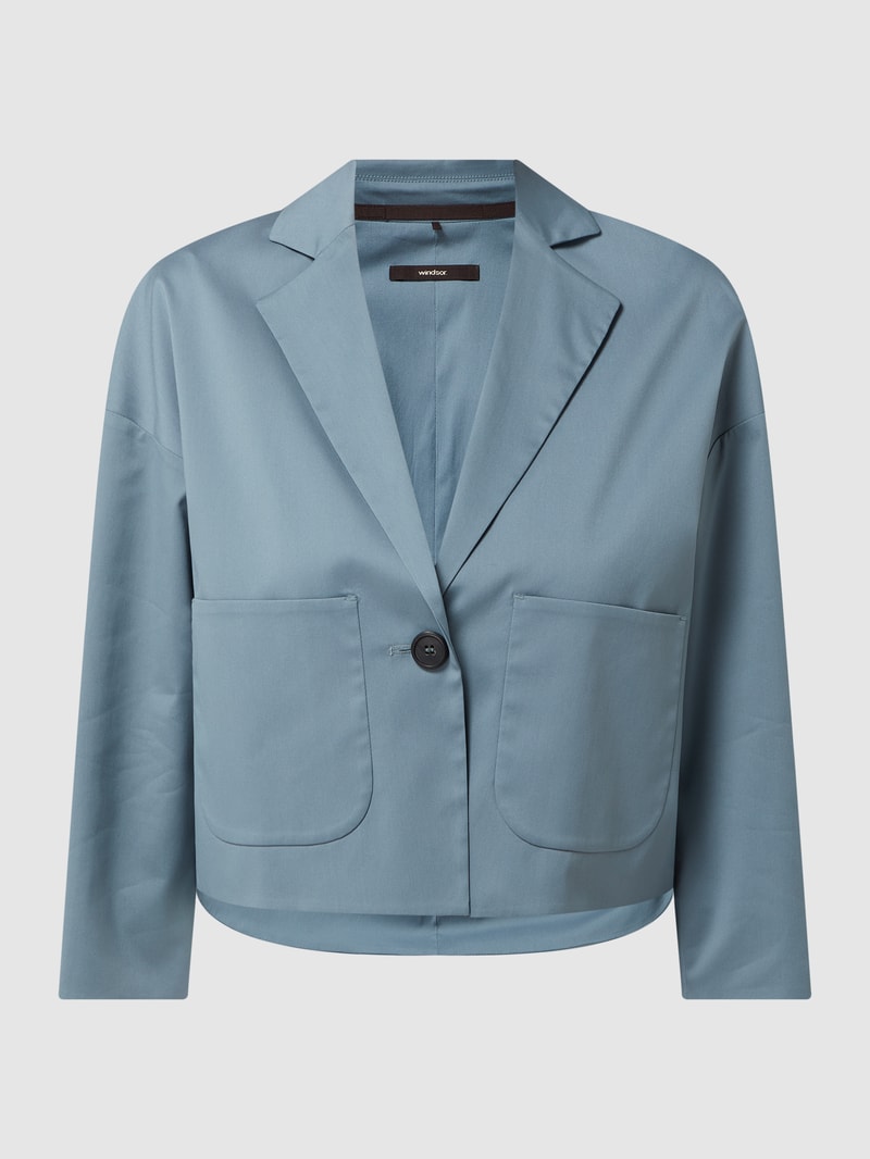 Blazer mit 1-Knopf-Verschluss in ozean blau