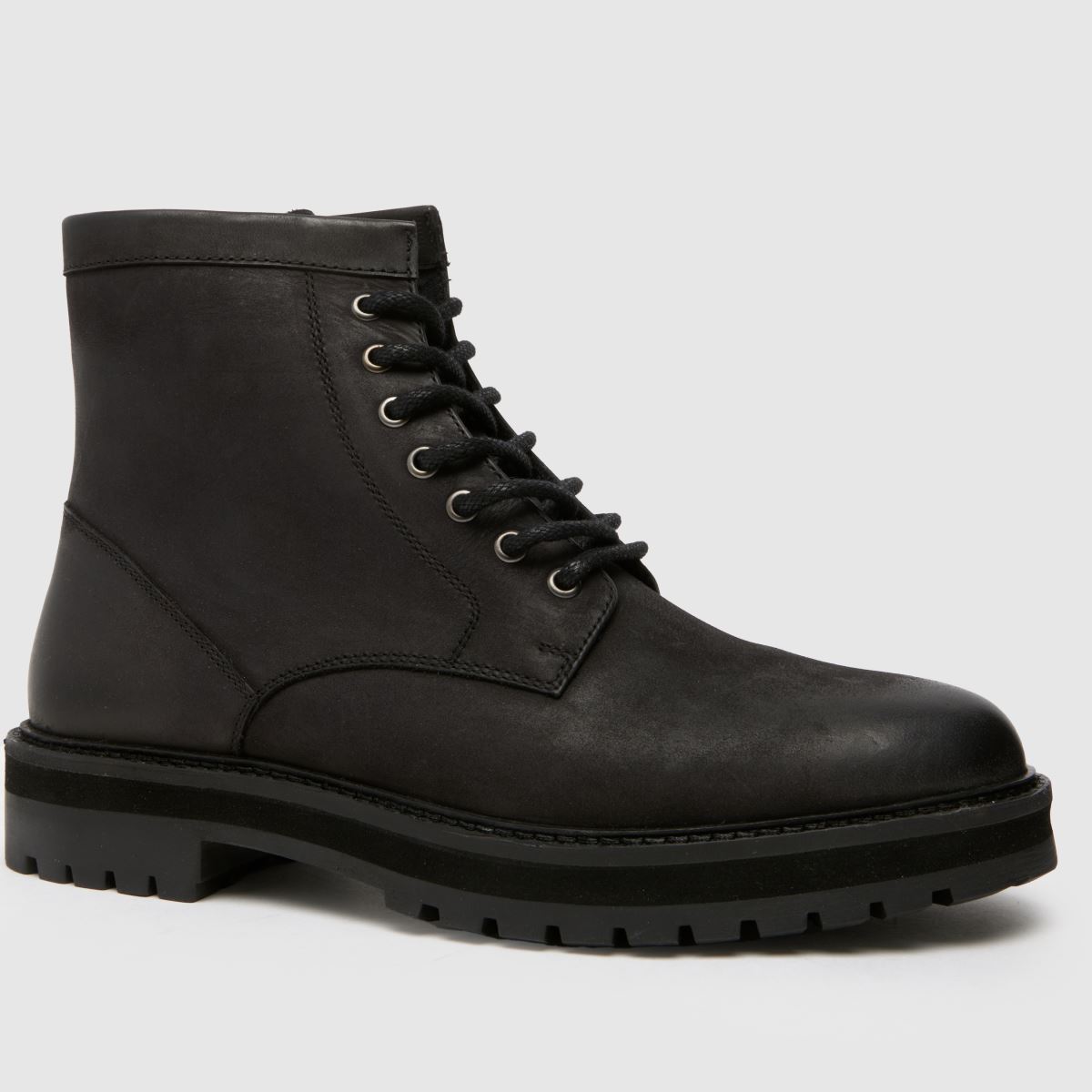 Černé robustní kožené boty Schuh Gus
