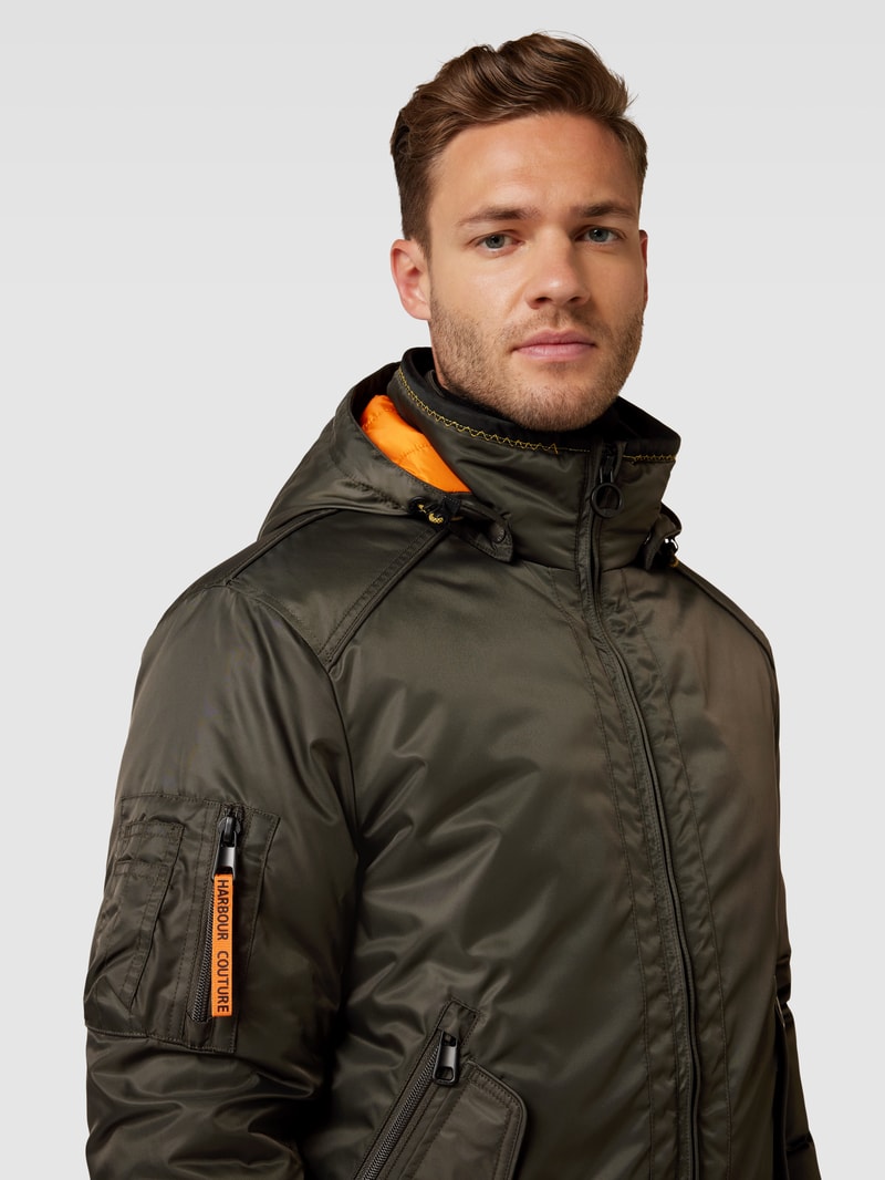 Funktionsjacke mit Kapuze Modell 'CICERO' in olivgrün