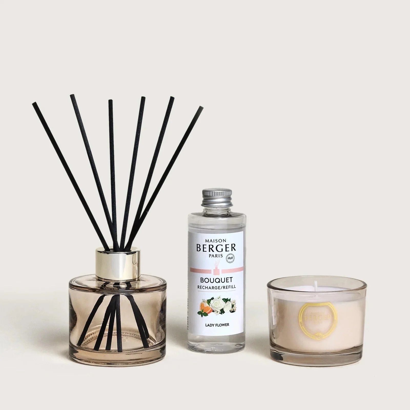 Eternity Fragrance Set - Mini Bouquet og Lady Flower Bouquet Duo - Duftdiffuser, Duftlys