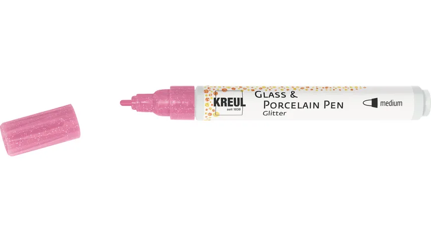 KREUL Glass & Porcelain Pen Glitter medium Rosé