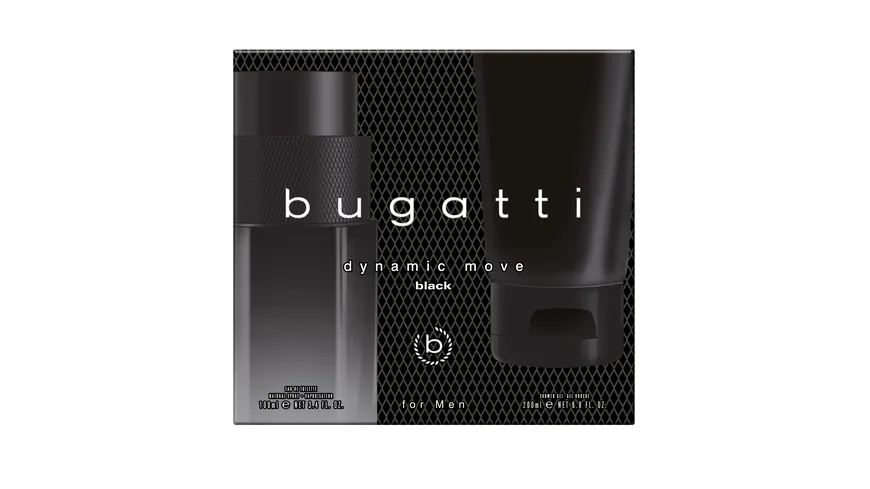 bugatti Dynamic Move Black Eau de Toilette und Duschgel Geschenkpackung