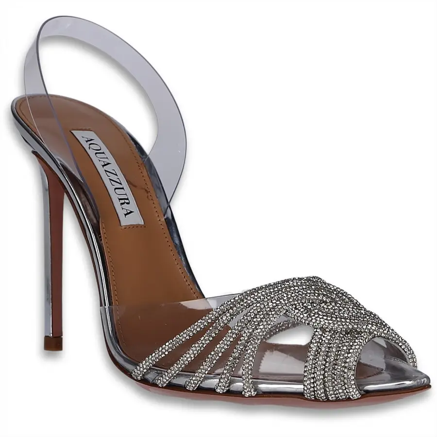 Aquazzura - Pumps GATSBY 105 PVC - silber