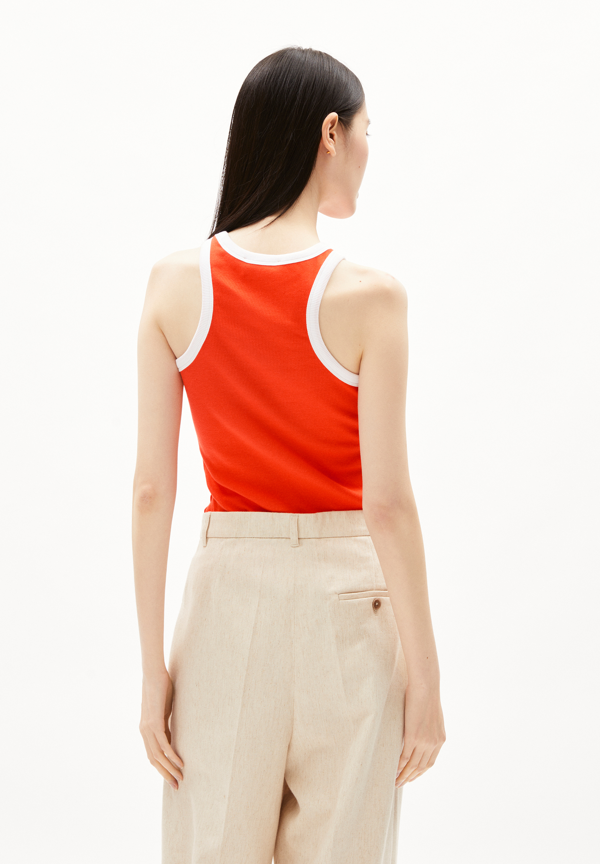 Ripp-Top Slim Fit aus Bio-Baumwoll Mix