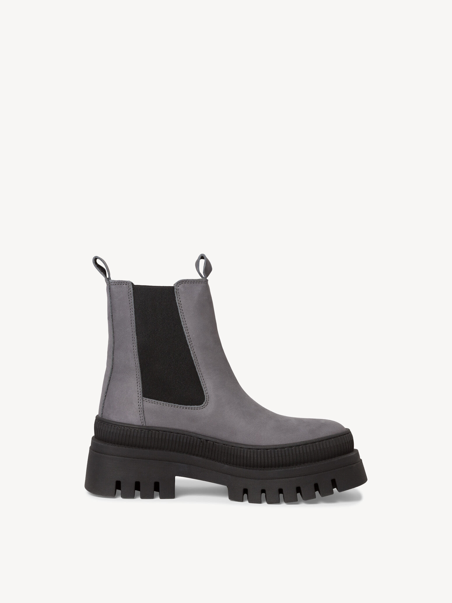 Bottine Chelsea en cuir - gris