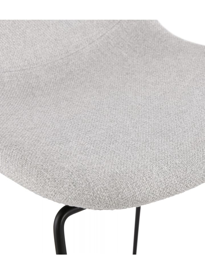 KADIMA DESIGN Barhocker EKTOR mit Stoffsitz | Barstuhl mit Fußstütze Stapelbar in Grau günstig kaufen onesize