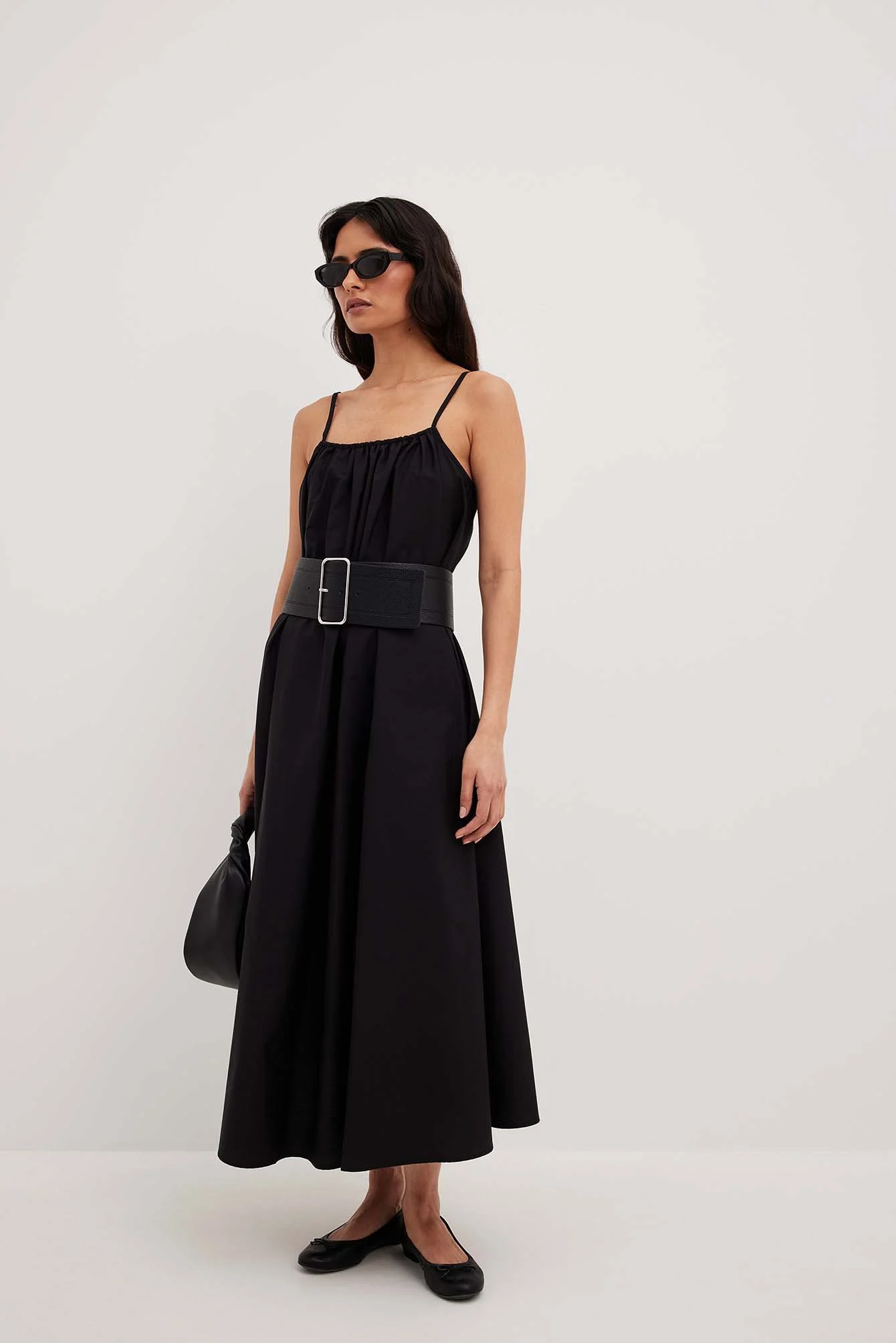 Fließendes Midikleid aus Baumwolle