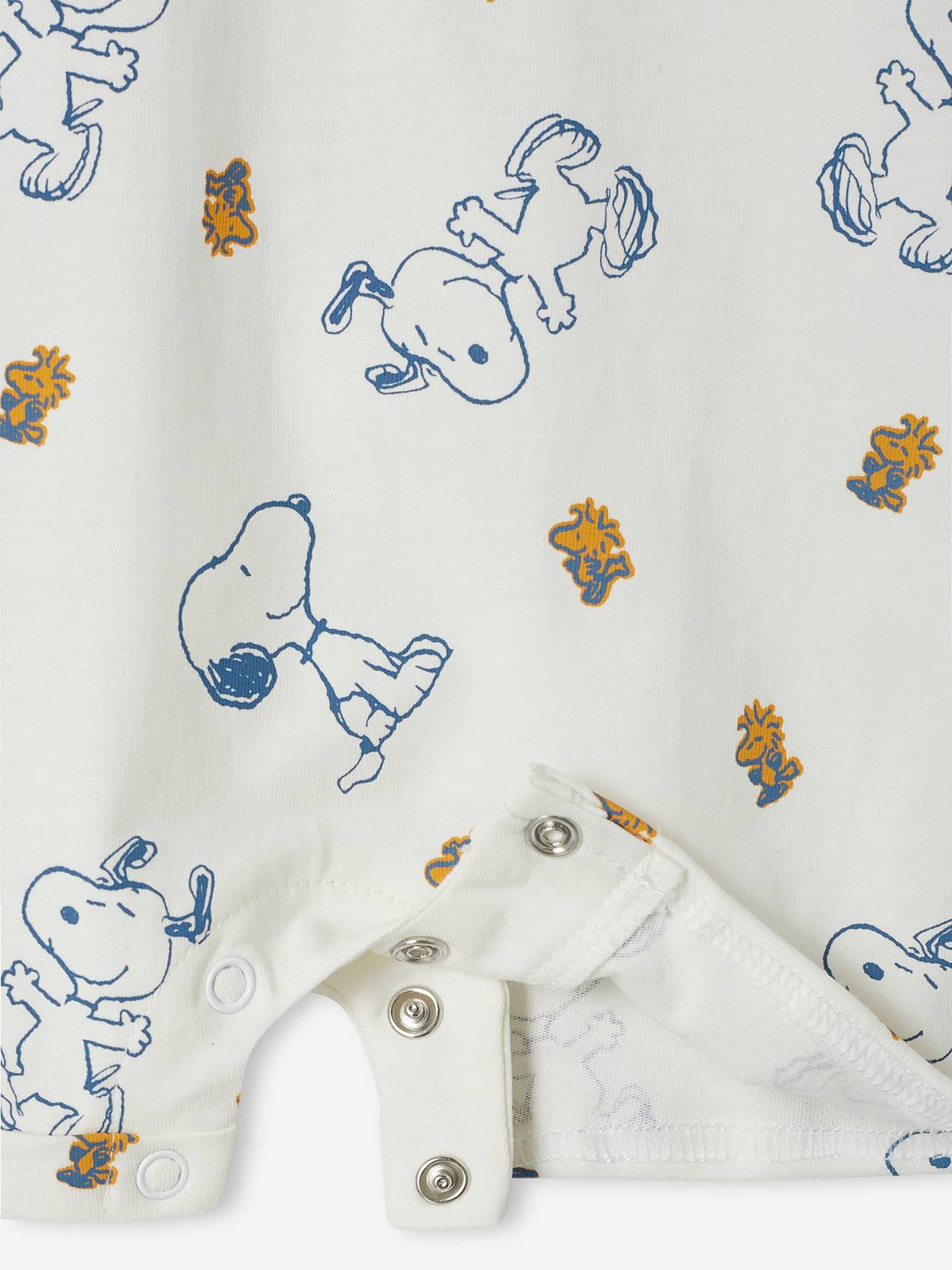 Lot de 2 combinaisons short bébé garçon Snoopy Peanuts® bleu ciel